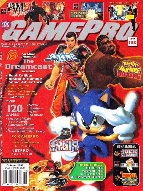 GamePro 133 (Oct 1999) The Dreamcast cover